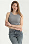 Short Sleeve Strap Halter Neck Ribbed Bady Undershirt - Comfortable Fit - Length 50 cm - 2