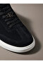 Men's Low-Top Comfortable Sole Suede Black Sneaker with Ck Logo - 6