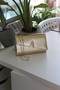 Women's Gold V Accessory Chain Shoulder Bag - 3