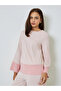 Light Pink Contrast Border Top and Pants Modest Set - 3