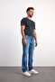 76076-73600 Men's Regular Fit Mid Waist Mid Leg Denim Pants 76076-73600 - 2