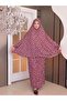 Women's Prayer Gown - Two-Piece Flower-Patterned Seasonal Sweat-Proof Jersey Fabric - Comfortable Fit - 3