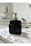 Black Liquid Soap Dispenser and Detergent Dispenser with Ceramic Sponge Holder - Kitchen Bathroom Countertop Organizer - 500 ml - 17 X 10.5 X 10.5 - 8