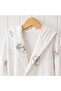 Organic Muslin Fabric Seahorse Patterned Hooded Children's Bathrobe - 2