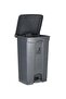 Garbage Bin Trash Can Grey Step On Grey 87Liters - 3