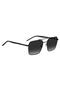 UV Protected Sunglasses Matte Black Frame Dark Grey Shaded Mirror Lens 57mm - HG-1348/S-003 - 3