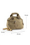 Small Size Crinkle Waterproof Lightweight Fabric Women's Multi-Compartment Crossbody Daily Hand Shoulder Bag Camel 146X - 3