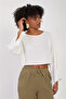 Women's Short Casual Blouse - Ecru - 2