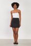 Women's fleto pocket textured short skirt - black