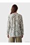 Tie-Neck Floral Blouse (S6) - 4