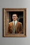 Mustafa Kemal Atatürk - Vintage Patterned Painting - Thick Model