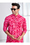 Mens Bandhani Printed Cotton Kurta Set - 6