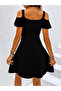 Women's Off-The-Shoulder Strappy V-Neck Short Modal Dress - 3