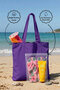 5-Piece Beach Set, Purple Beach Bag (36X39 Cm, 100% Cotton) and 4 Ziplock Storage Bags - 2
