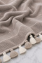 2-Pack Ceren Hand Towels with Tassels 50X80 cm - Mink 100% Cotton - 3