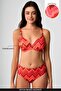 Welle Patterned Gathering Bikini Set Orange - 2