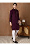 Mens Thread & Mirror Work Modal Silk Kurta Set - 3