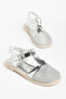 Silver Tulle Poly Sole Sandals Women's Shoes Lily