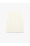 Floral Embroidery Detailed V-Neck Bow Cotton Vest - 2