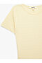 Bürümcük Fabric Textured Crew Neck Short Sleeve Crop T-Shirt - 7