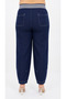 Plus Size Denim Wide Leg Women's Trousers - 2