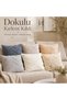 Single Fringed Cushion Cover _Double-Sided Luxury Double-Line Cushion Cover_Decorative Pom-Pom Square Cushion Cover 41X41 Cream - 6