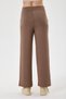 Women's Brown Regular Fit Waist-Corseted Tapered Leg Lycra Stretchy Pants - 6