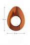 Yumi̇ Natural Wooden Egg Cup Set of 6 - Wooden Egg Holder for Breakfast Table - 5