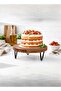 Aanya Homecraft Premium Wood Cake Stand with Black Metal Base, 22.5cm – Handcrafted Compact Dessert & Pastry Display Plate for Tea Time, Celebrations & Gifting, Natural & Black - 7
