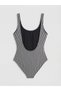 Two Mt Shop Quality Soulife Black Striped Women's Swimsuit - 2