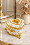 Heart Shaped Jewelry Box Gold Embellished Crystal Stone Jewelry Box |   6X9 cm |   5 Color Options - 5
