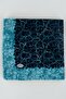 Women's Navy Blue Turquoise Patterned Flared Cotton Scarf - 2