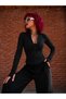 Finger-Loop Detailed Slim Fit Street Y2K Crop Cardigan - 3