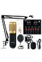 Condenser Microphone BundleMic Kit with Live Sound Card, Adjustable Mic Suspension Scissor Arm