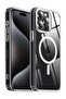 Magnetic Case for iPhone 15 Pro Max 6.7" Mag-Safe Wireless Charging, Shockproof Case (Clear)