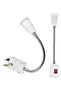 Lamp Bulbs Holder Converter Adapter UK Plug AC Power to E27 LED Bulbs Socket Adapter with On/Off Switch Universal Metal Extension Wall Lights Base