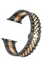 Replacement Band for Apple Watch Ultra 49mm/45mm/44mm/42mm, Stainless Steel (Black+Rose Gold) - 3