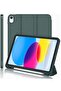 New iPad 10.9 Inch Case 2022 (10th Gen) with Pencil Holder - Trifold Stand Smart Case with Soft TPU Back, Auto Wake/Sleep - Midnight Green