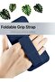 iPhone 16e 5G 2025 Hand Grip Foldable Magnetic Kickstand Wrist Strap Finger Grip Case Cover – Navy Blue - 2