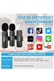 2 PCS Professional Wireless Lavalier Microphone for iPhone iPad only - 2