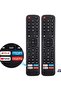 【2 Pack】 New Universal Remote Control for All Hisense TV Remotes - Replacement EN2A27 with Netflix, Prime Video, YouTube, Google Play - Includes Battery - 2