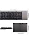 B033 three system Universal three folding with touch pad phablet computer wireless Bluetooth portable mini keyboard - 2