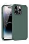 iPhone 14 Pro Max Case with Screen Protector Soft Flexible Silicone Gel Rubber Bumper Cover Slim Fit Shockproof Protective Phone Case for iPhone 14 Pro Max 6.7" Dark Green