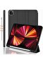 Black Smart Case for iPad Pro 11-Inch (2022/2021) – Trifold Stand with Pencil Holder, Soft TPU Back, Auto Wake/Sleep, Supports 2nd Gen Pencil Charging