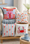 Marine Crab Lobster Printed Decorative Throw Pillow Cover 43X43 cm Summer Beach Decor - 7