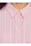 Lcw Modest Pink Striped Belted Shirt Dress - 3