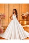 Girls' Evening Dress, Satin Fabric, with Shimmering Effect, Stone Embellished