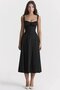 Double Atlas Fabric Stylish Midi Dress