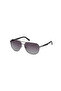 Shiny Dark Ruthenium Polarized Metal Male Sunglasses