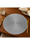 Round Silver-Gold American Service Plate 38 cm Set of 6 Dining Table Placemats - 2